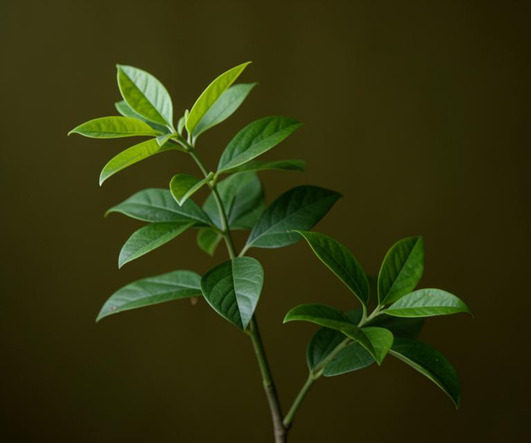 Green botanical leaves