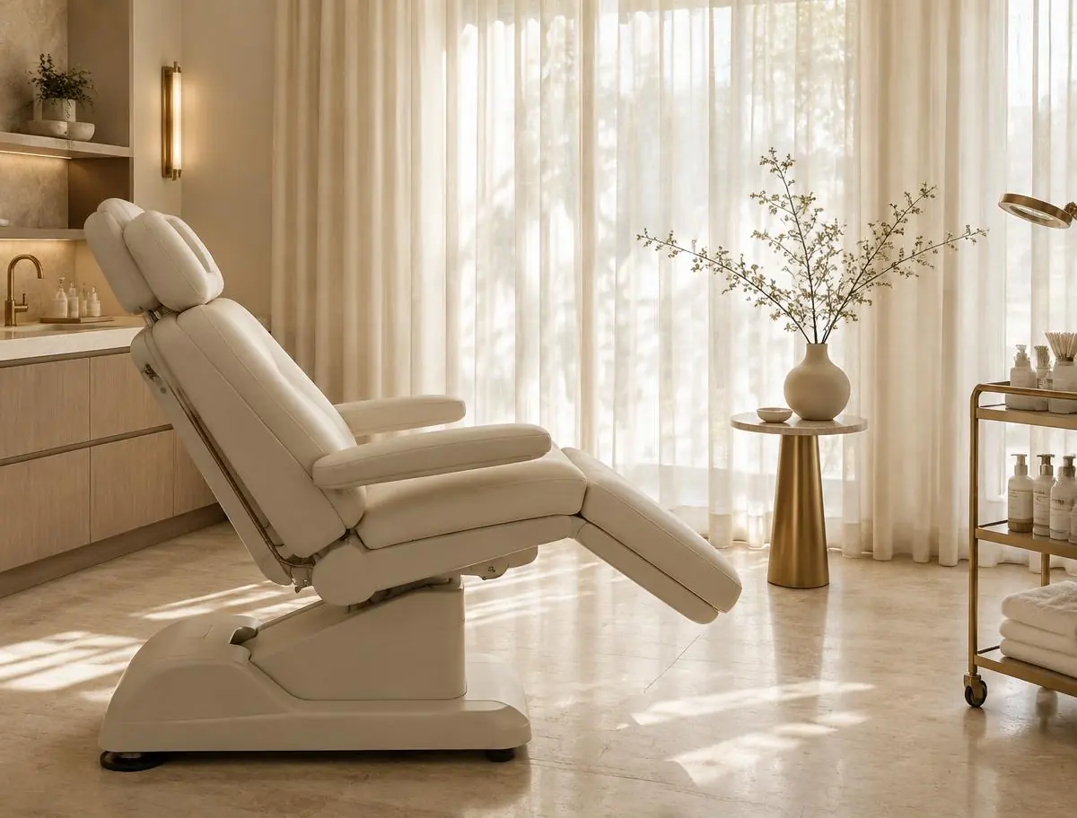 A calm cosmetic dermatology treatment room