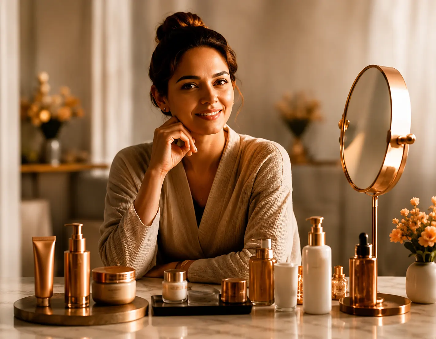 Skincare products ready for a label review